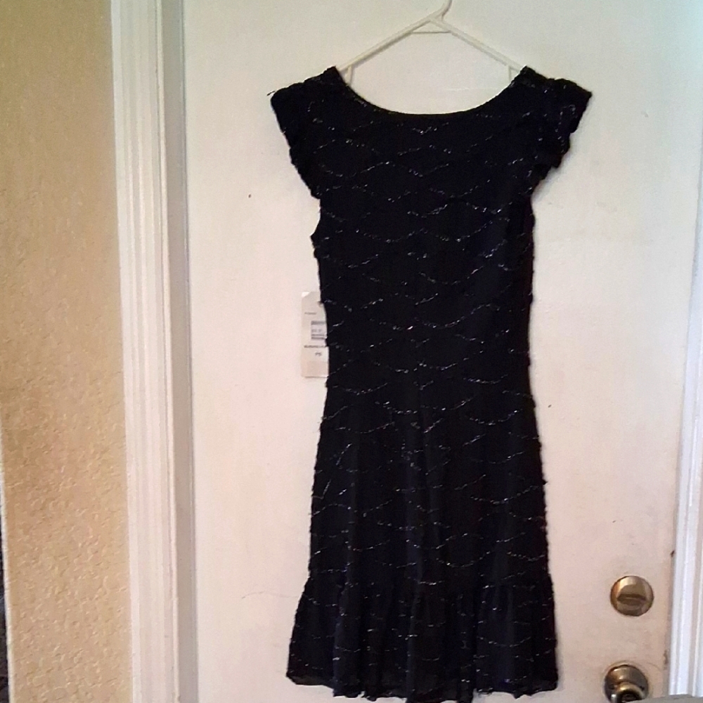 Chic Black and Silver Dress # 156p